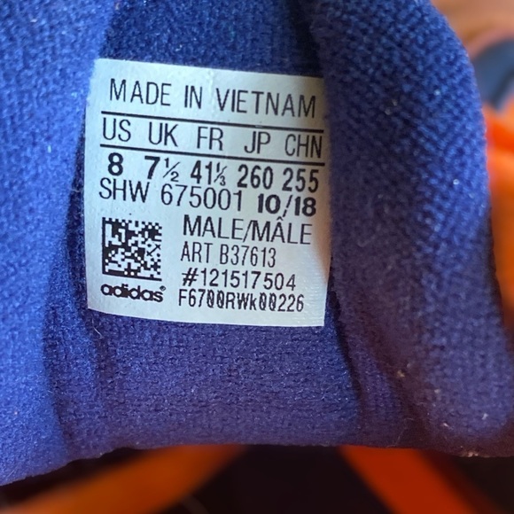 ADIDAS Originals Yung-1 YUNG SERIES Suede/Nylon Orange Yellow Blue Men Size 8 - Picture 6 of 11